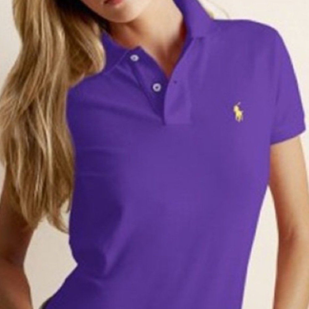 Tail golf shorts and Ralph Lauren purple polo